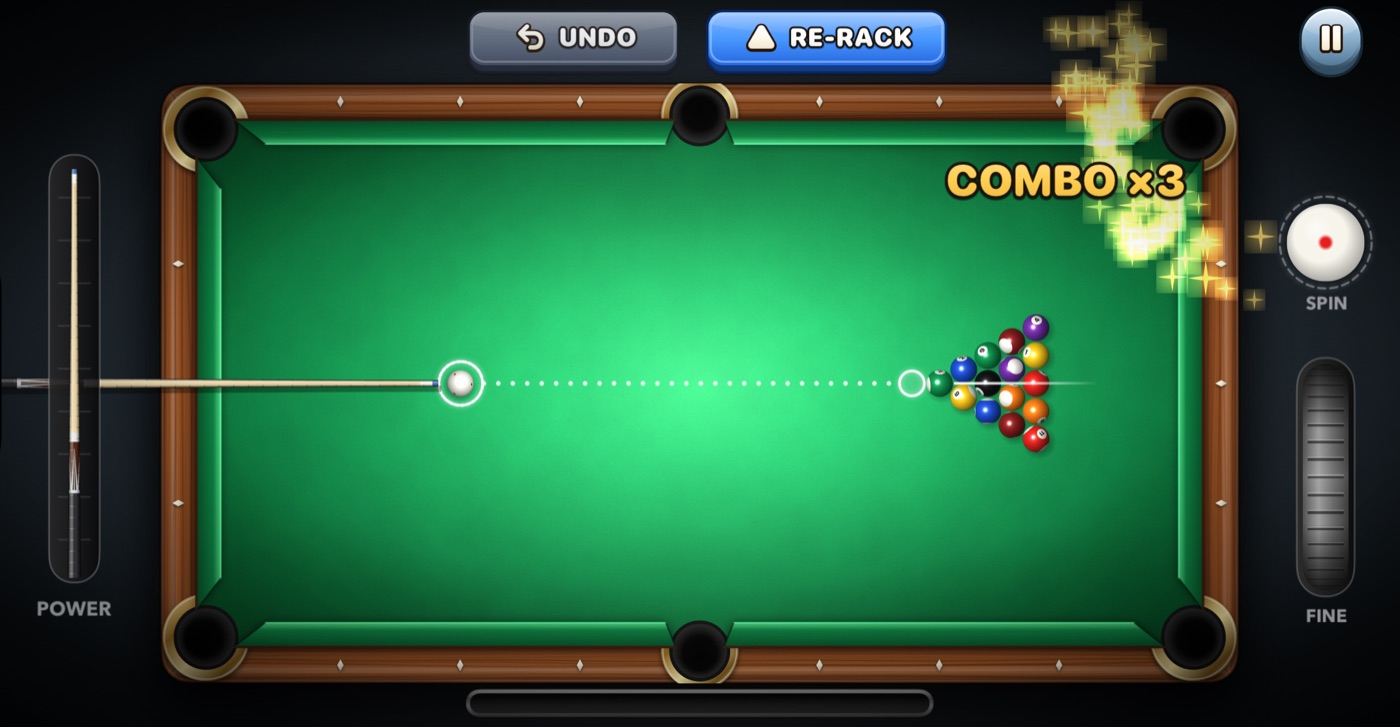 A combo celebration after three pots in a row